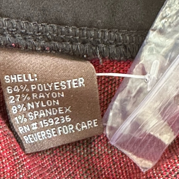 NEW J. McLaughlin Plaid Broderick Pants Red Black & Green Holiday Slacks Size 8 - Picture 8 of 8